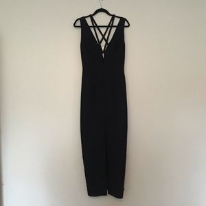 Vintage Andrea Polizzi for Rex Lester Black Strappy Dress